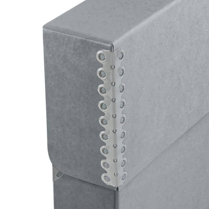 لينيكو صندوق تخزين المستندات الأرشيفية من Lineco بحافة معدنية، لوح رمادي خالٍ من الأحماض، تنظيم وتخزين الملفات والمطبوعات والصور، حقيبة بحجم الحروف 12.5 بوصة × 10.5 بوصة × 2.5 بوصة عرض - Image 3